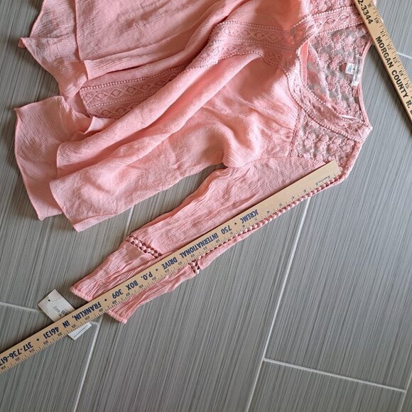 John Paul Richard Blouse Women Small Boho Lace Flowy Peasant Festival Embroidery - Picture 10 of 12